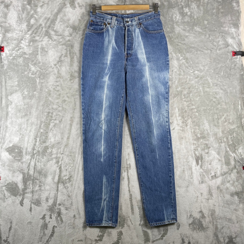Vintage Levis 501 FOR WOMEN sz 3 27x32 Made in USA 80s Crazy Fade Button Fly